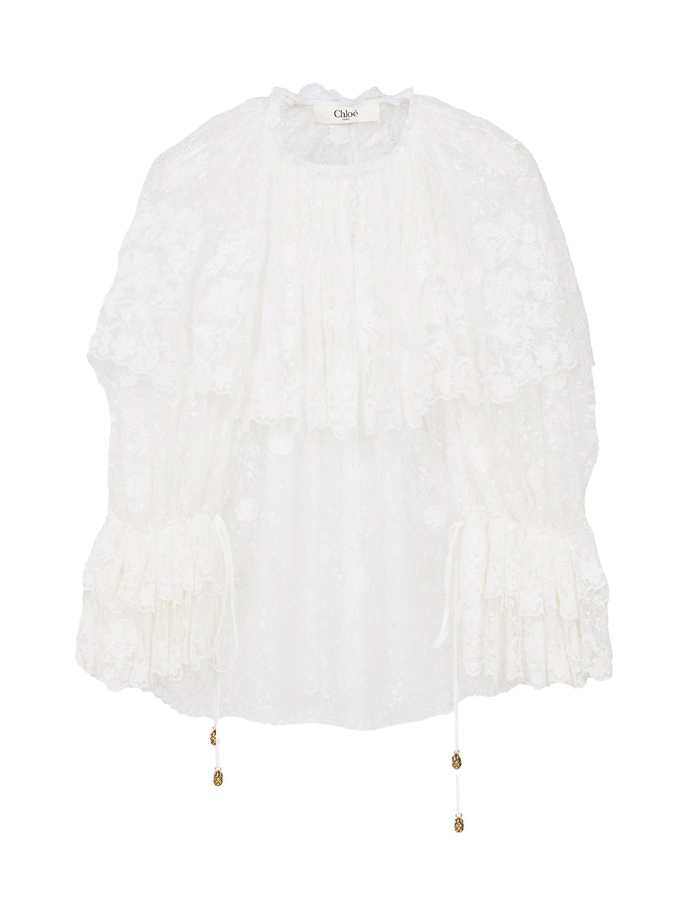 Gathered Lace Blouse