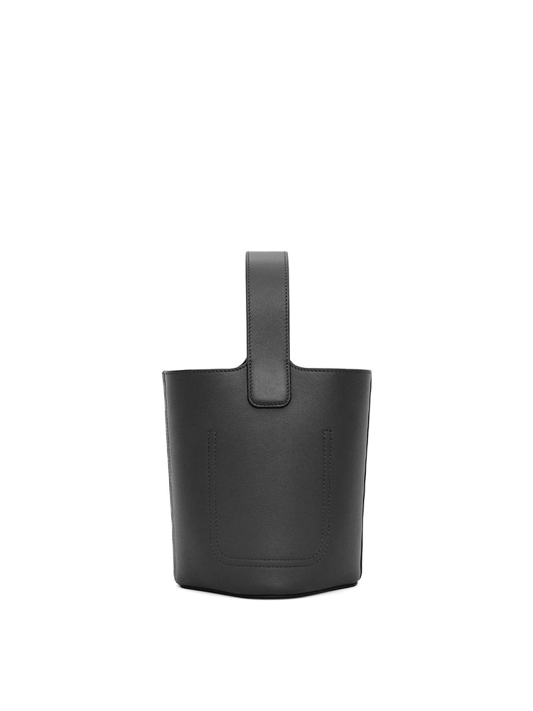 【LOEWE 】Pebble Mini Leather Bucket BagーDark Butter Pebble Bucket Mini Bag Dark Butter | The Webster