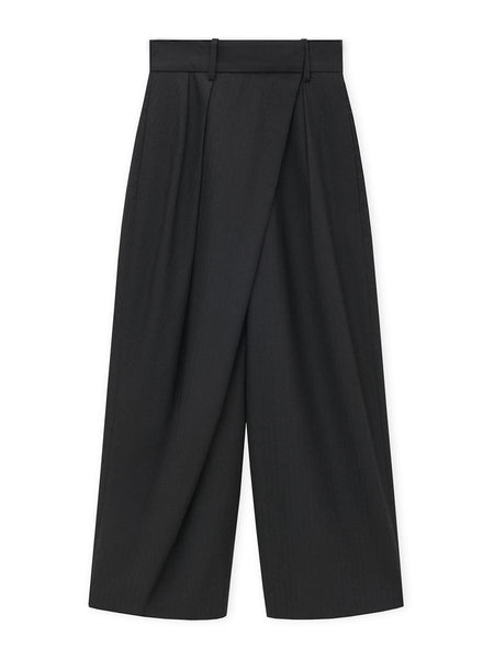 LOEWE | Wool Cropped Wrap Trousers – Kirna Zabête