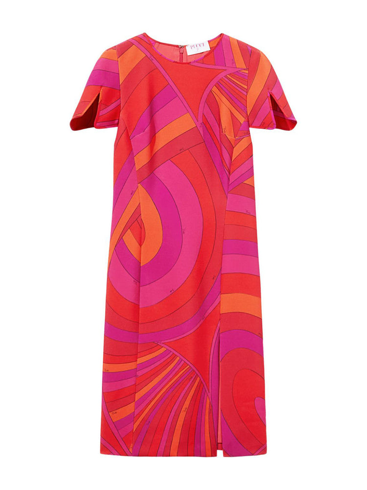 Iride-Print Knee-Length Dress