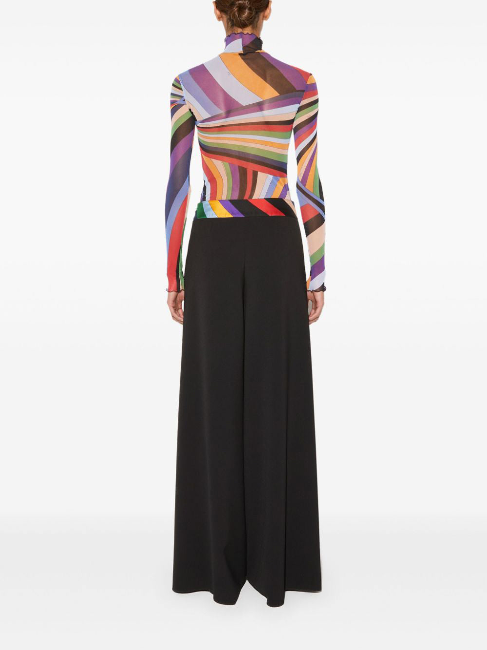 Palazzo Trousers with Iride Trim