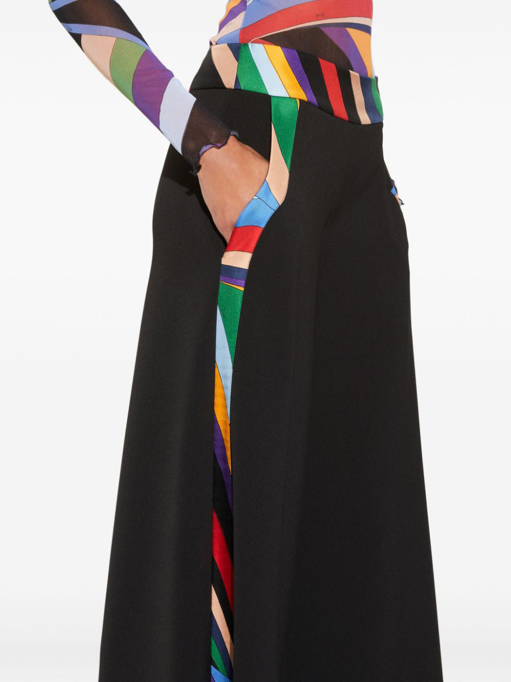 Palazzo Trousers with Iride Trim