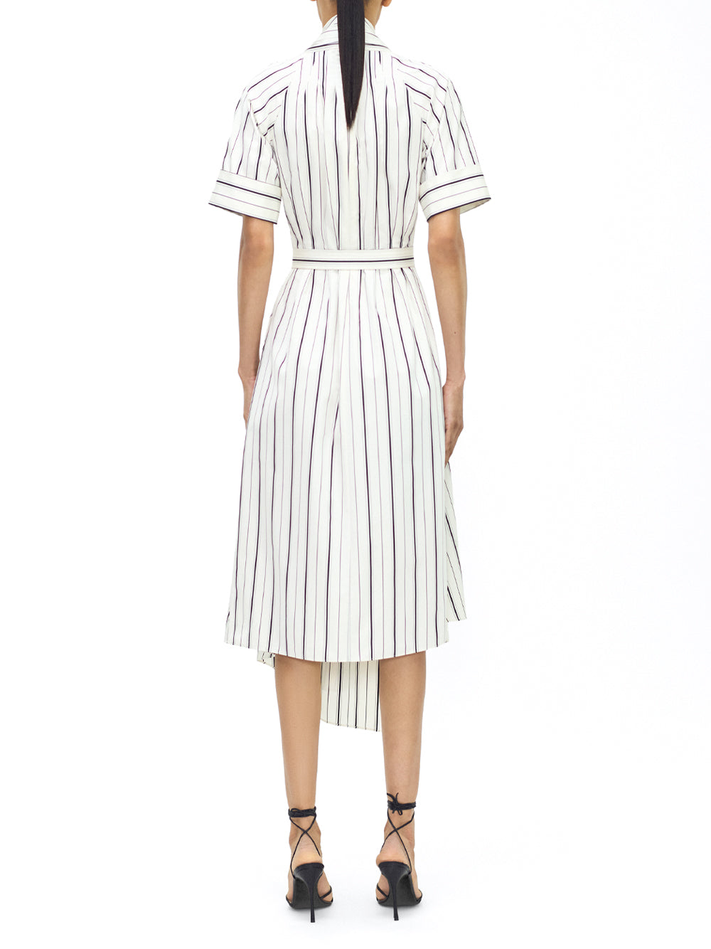 Nansi Belted Poplin Midi Dress