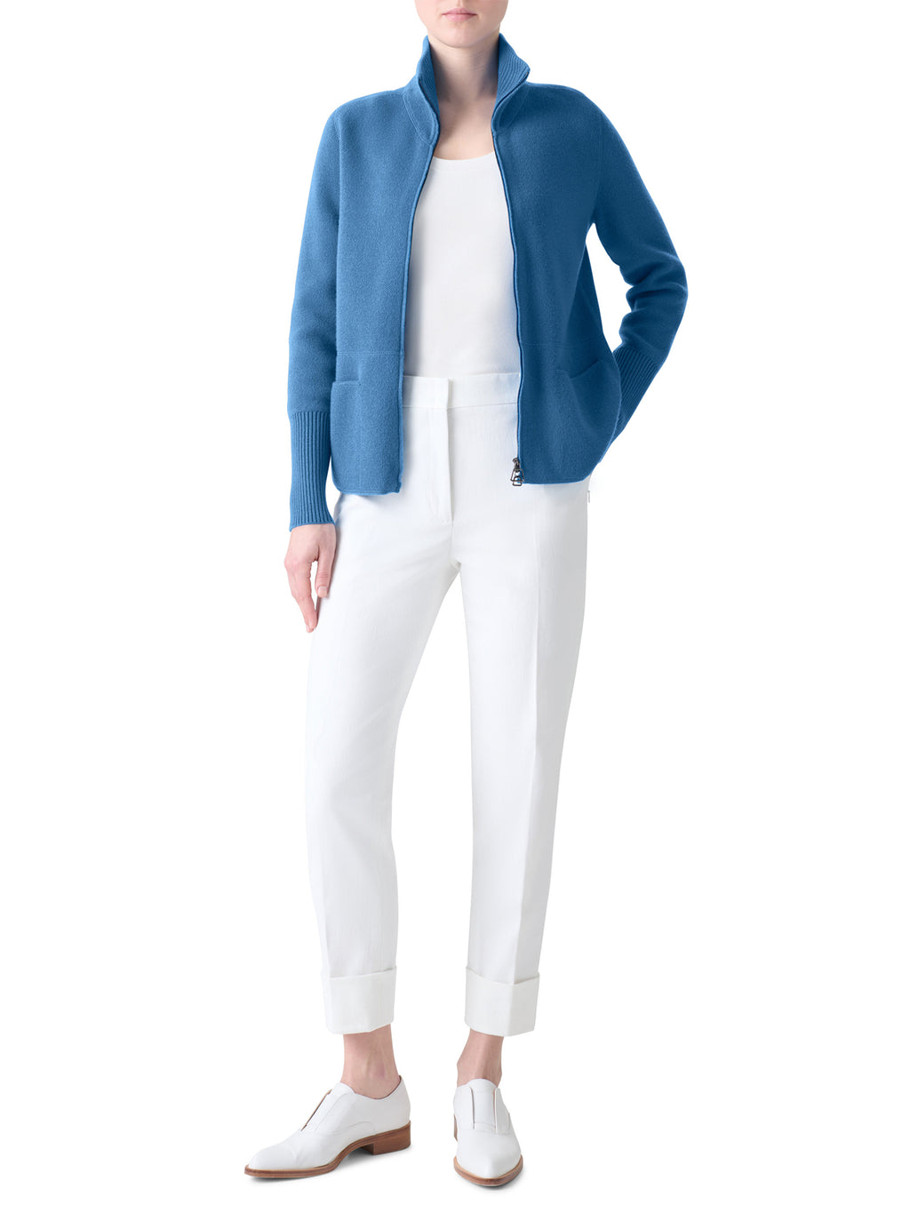 AKRIS | Cashmere Piqué Cardigan – Kirna Zabête