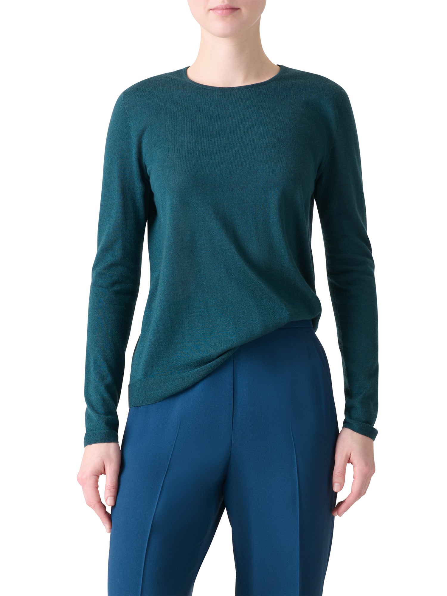 Cashmere Silk Boat Neck Sweater