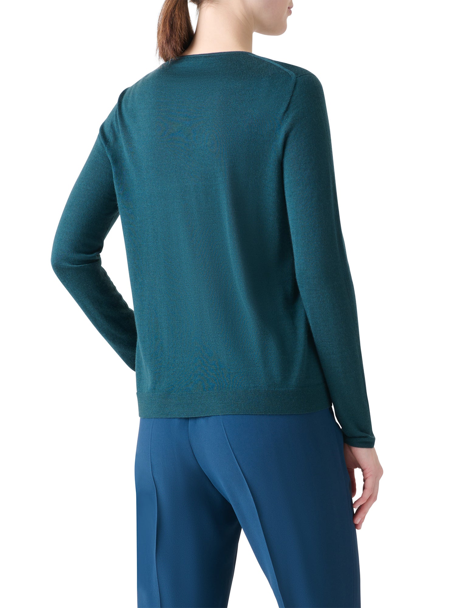 Cashmere Silk Boat Neck Sweater