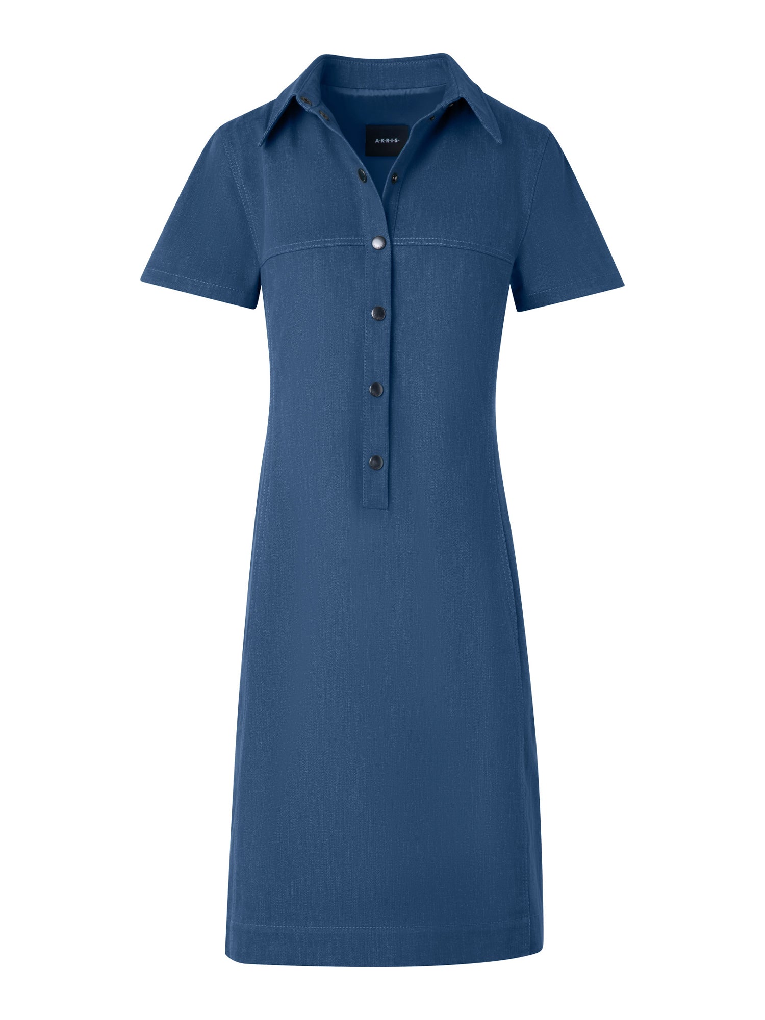 Cotton Denim Polo Dress