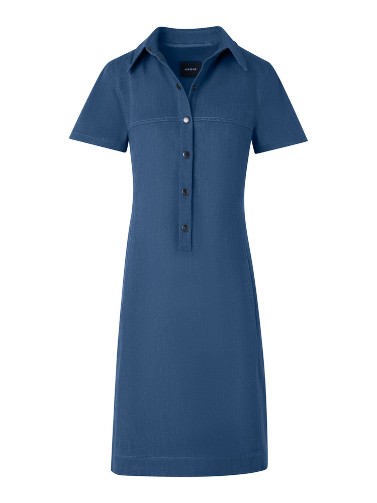 AKRIS | Cotton Denim Polo Dress Kirna Zabte AKRIS | Cotton Denim Polo Dress Kirna Zabte