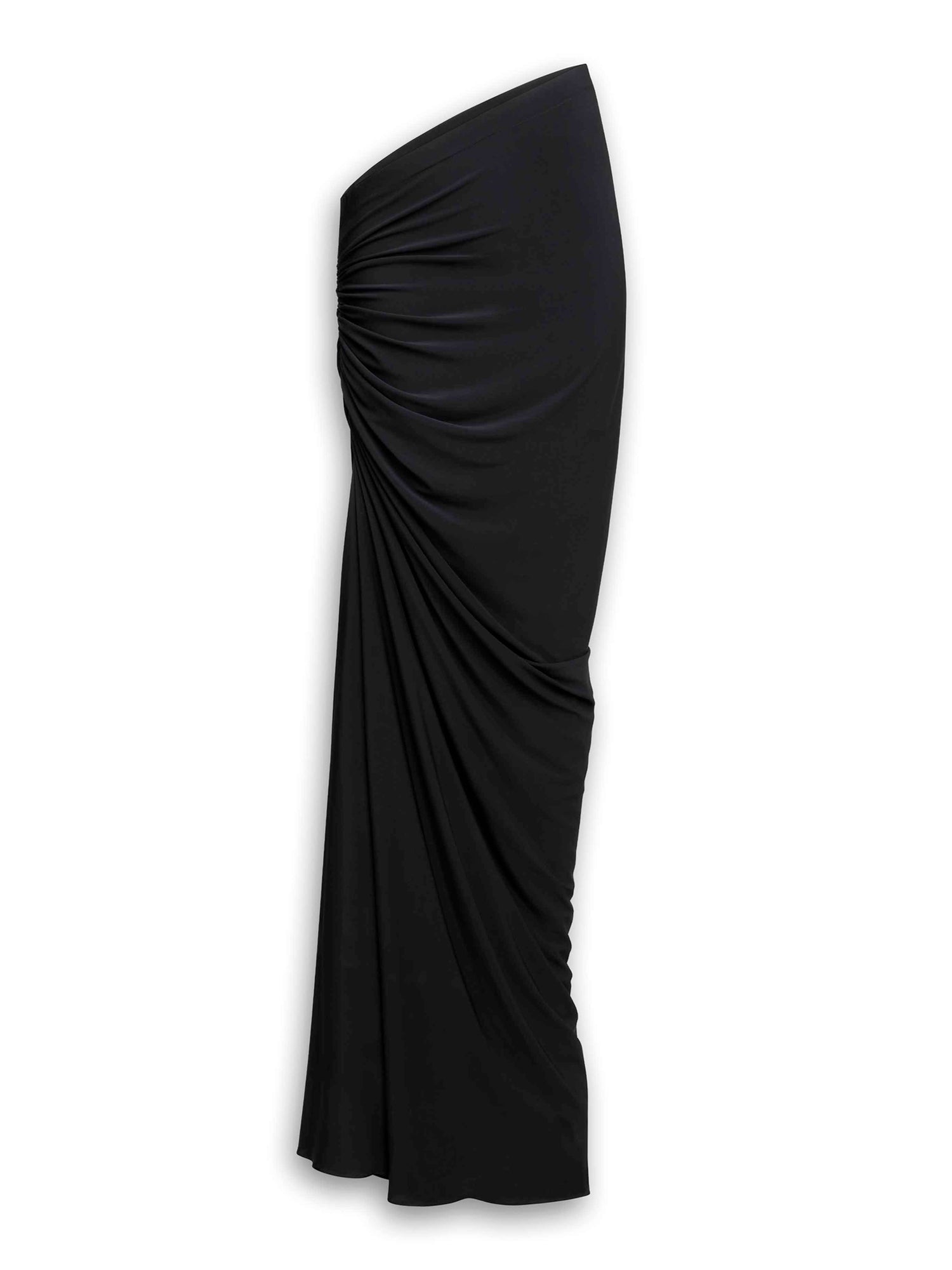 Soft Jersey Draped Maxi Skirt