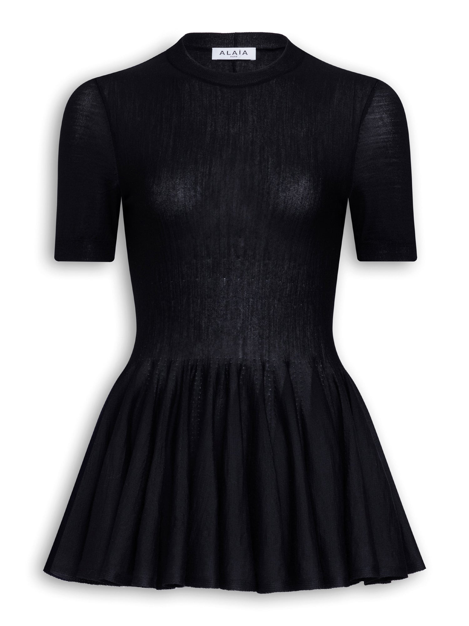 Merino Wool Peplum Top