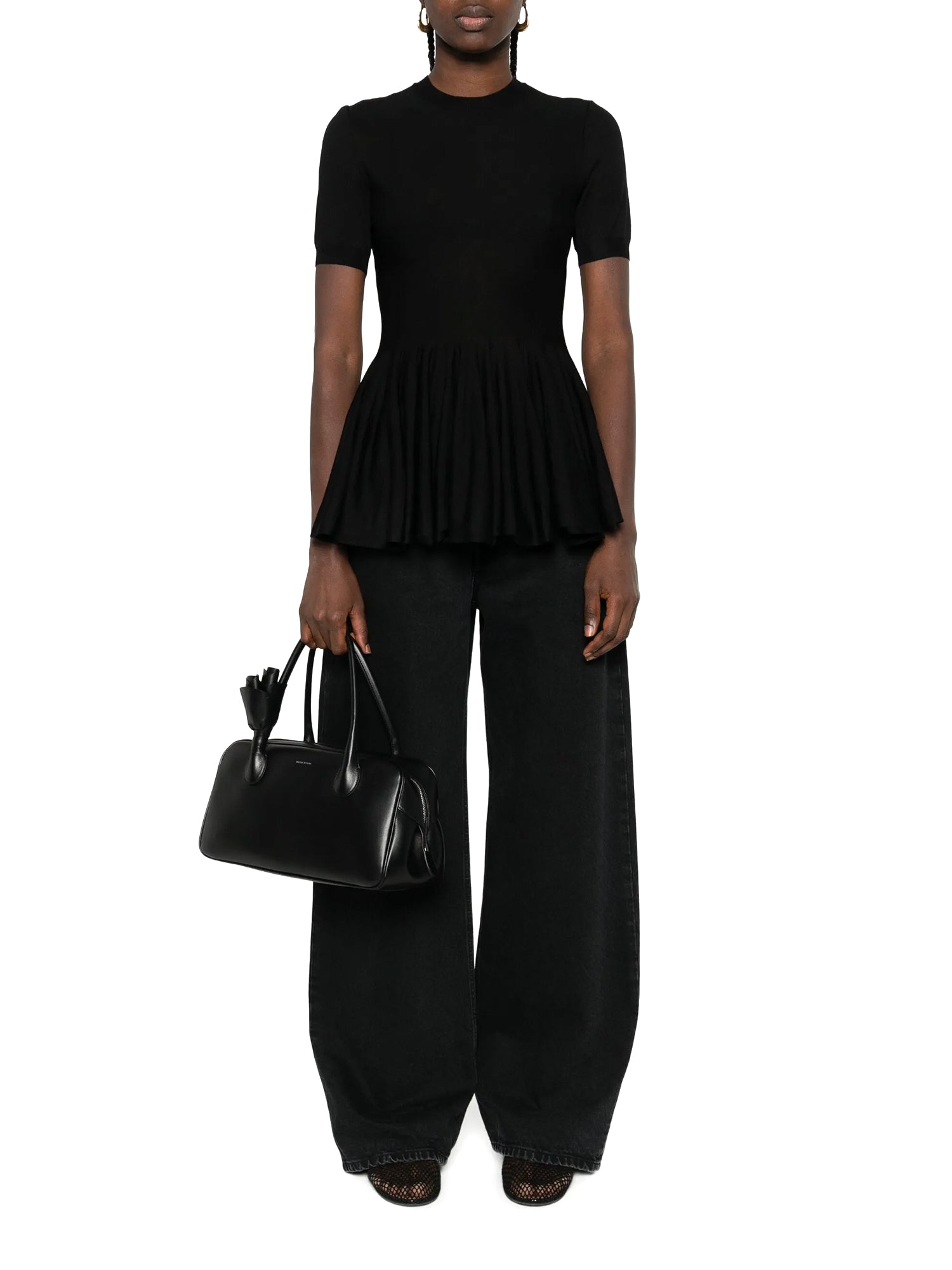 Merino Wool Peplum Top