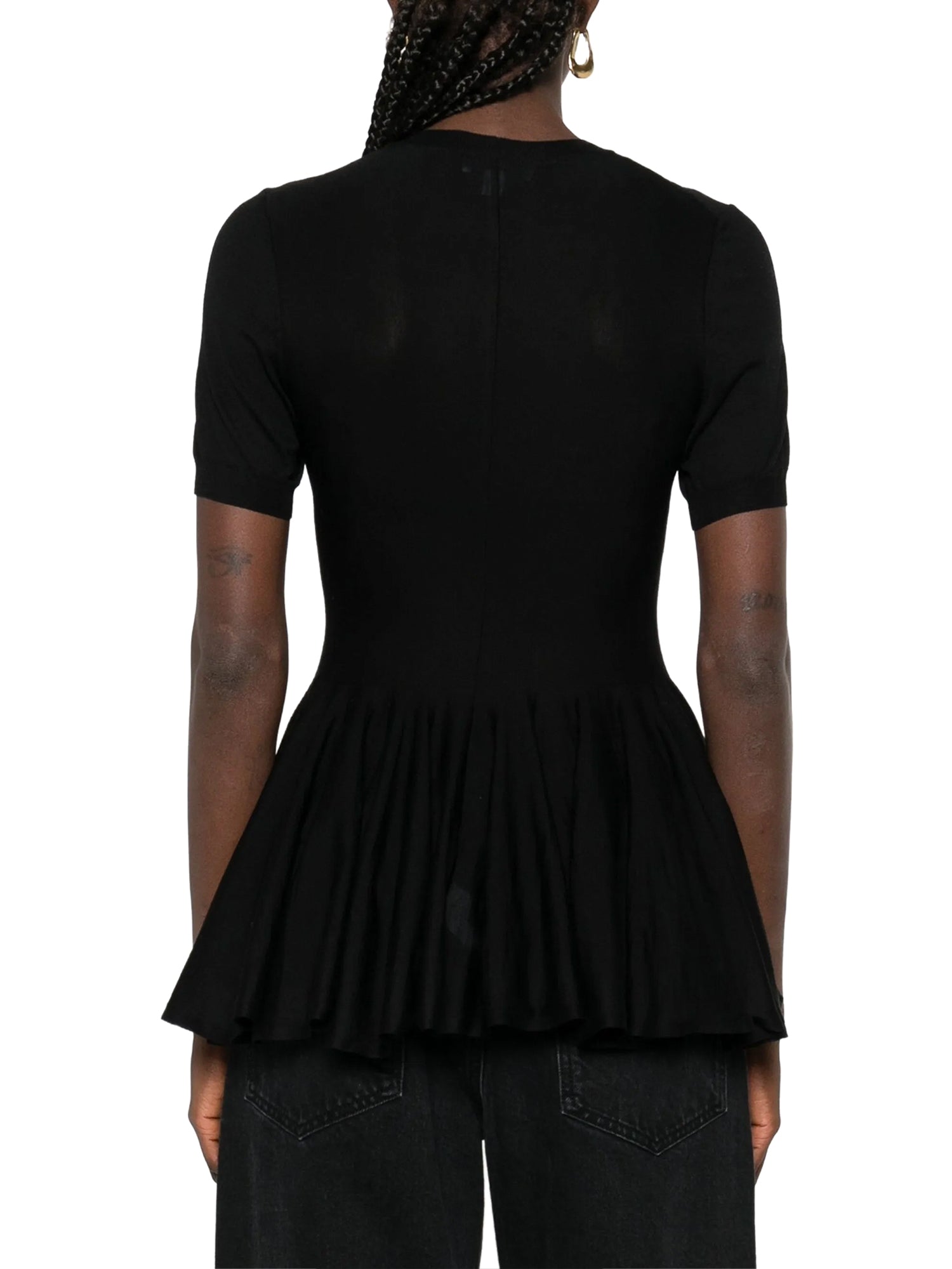 Merino Wool Peplum Top