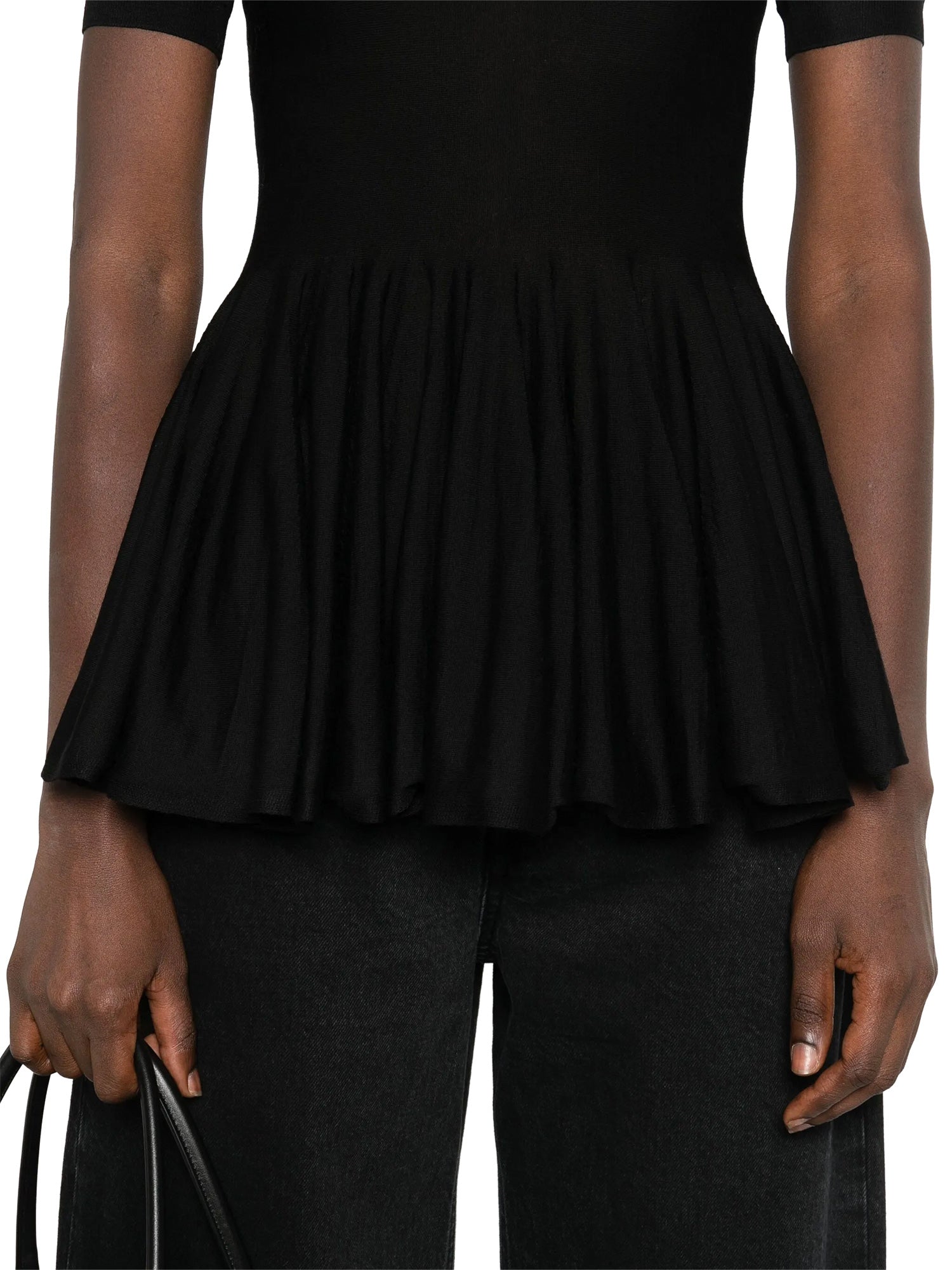 Merino Wool Peplum Top