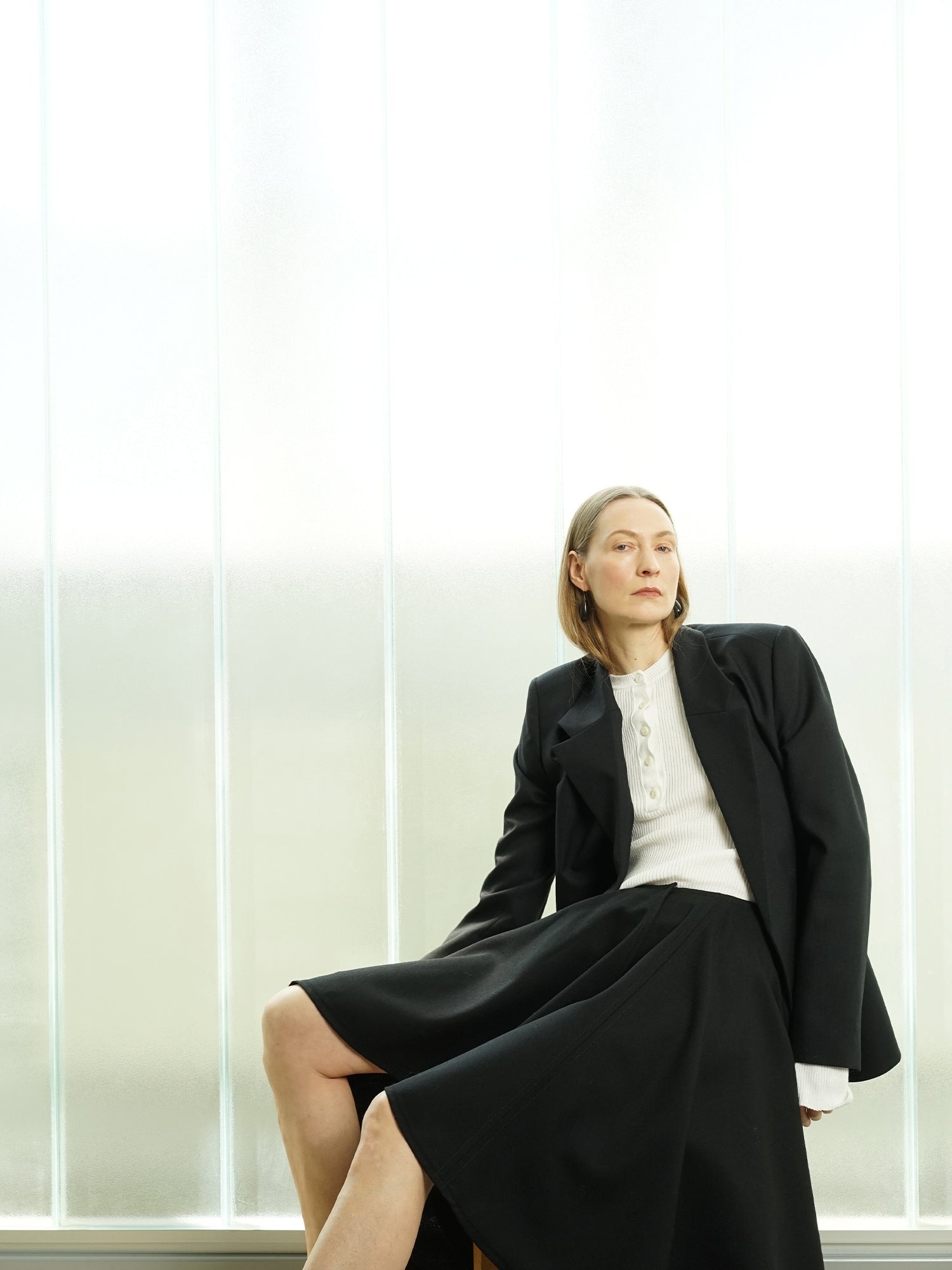 Tailored Voluminous Midi Skirt
