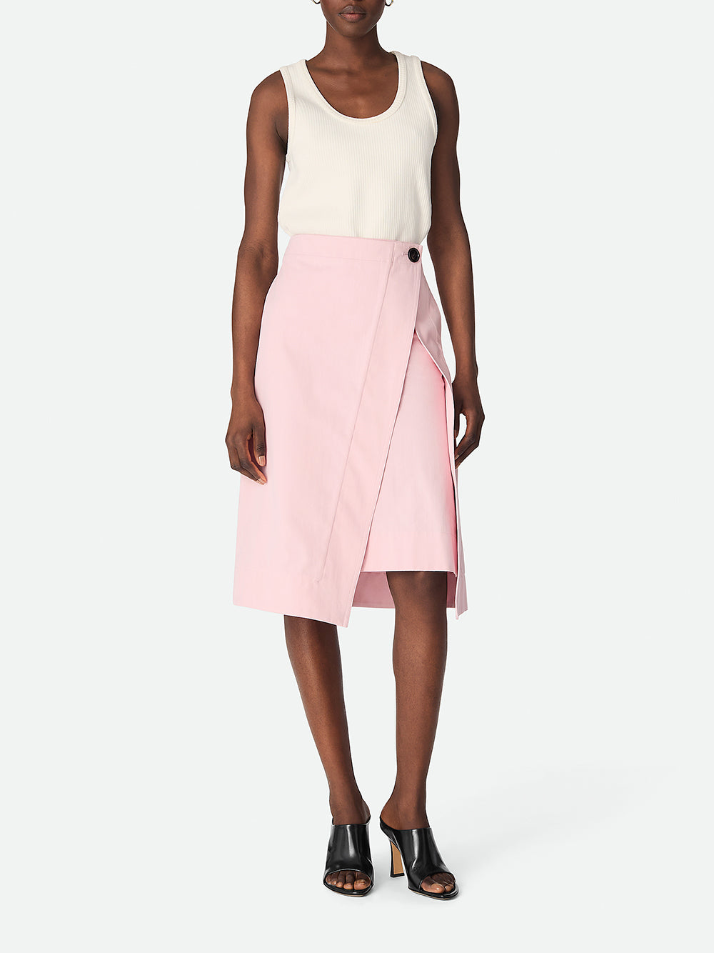 Cotton Twill Wrap Skirt