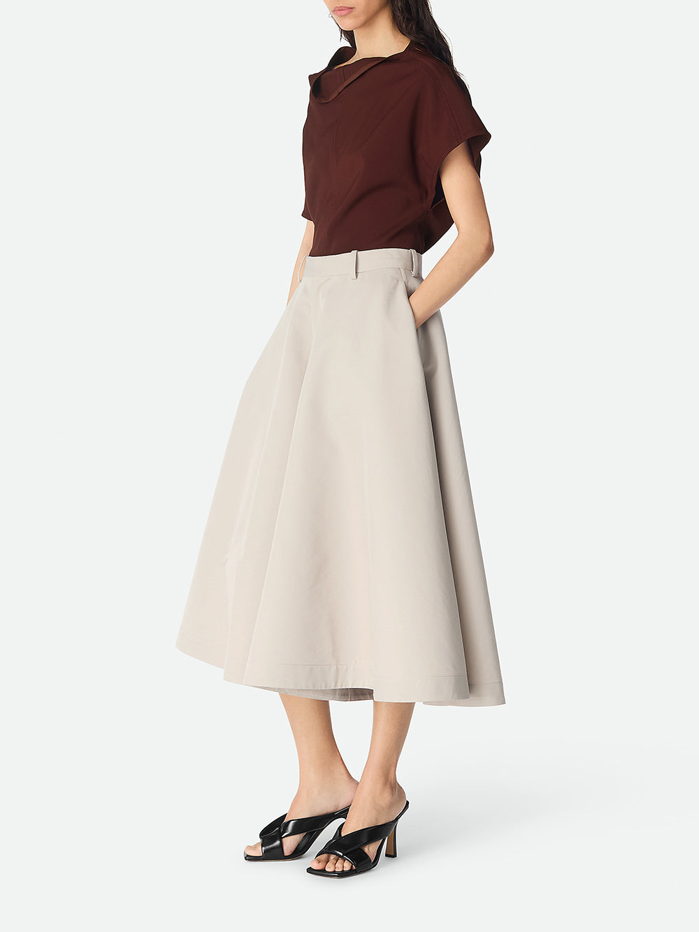 Silk And Cotton Twill Culottes