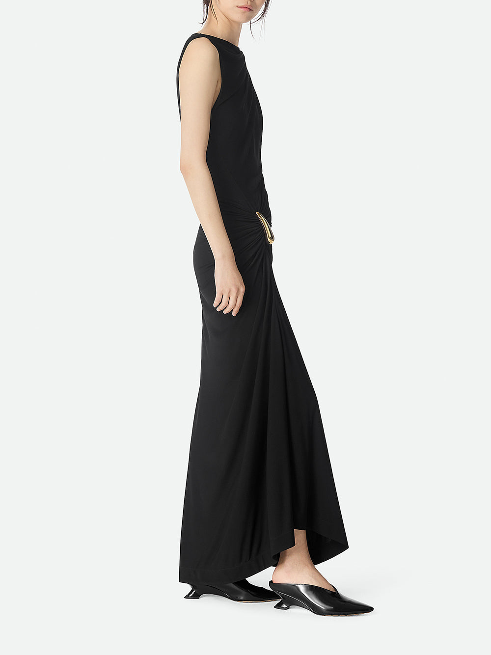 Jersey Maxi Dress with Drop Details