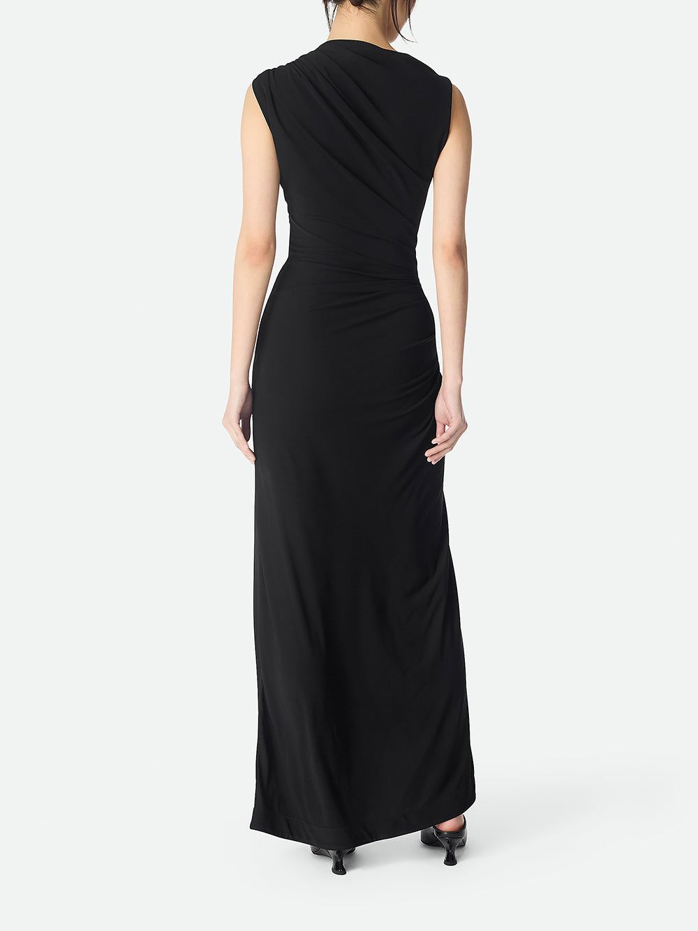 Jersey Maxi Dress with Drop Details