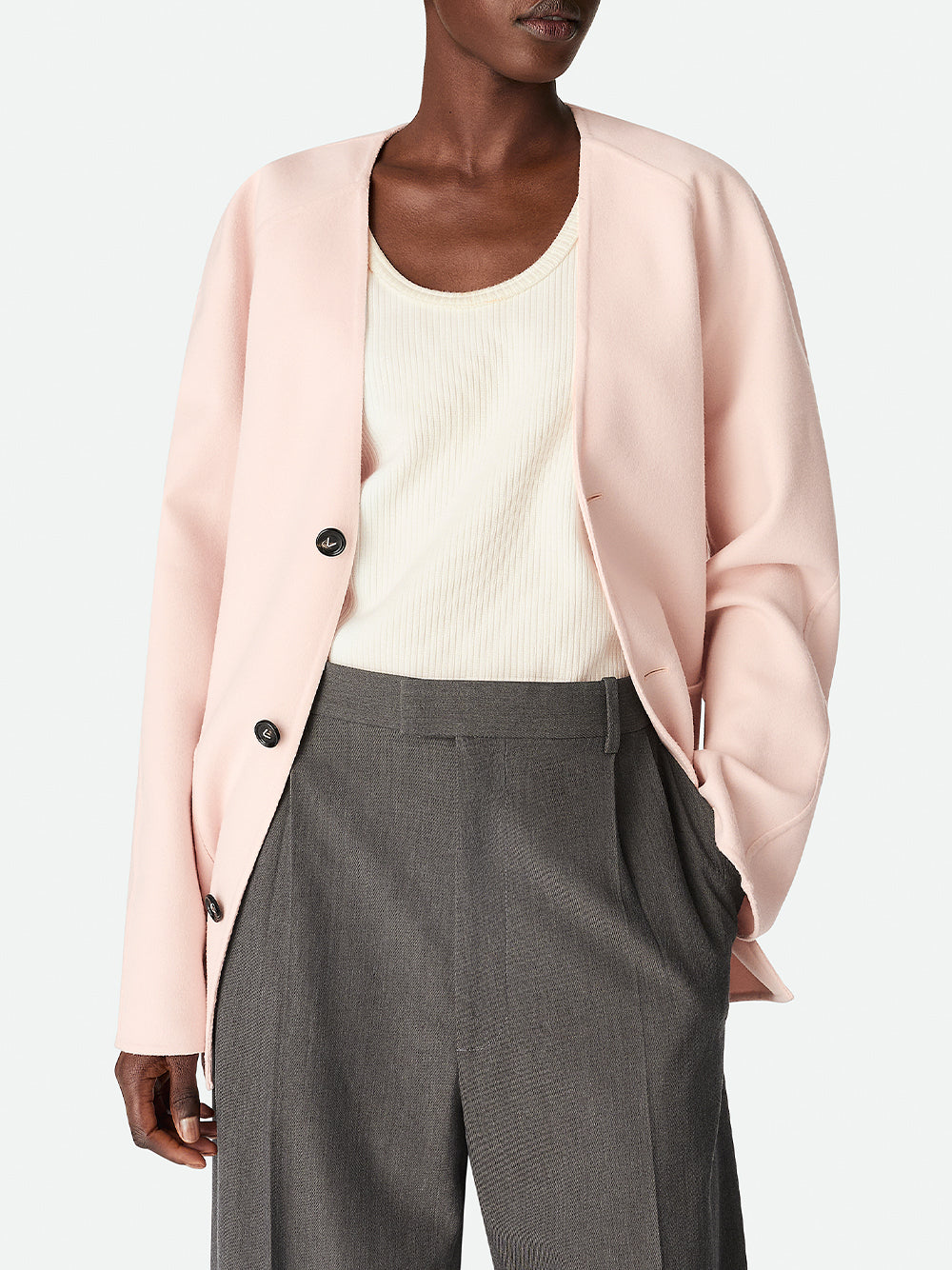 Light Wool And Cashmere Coat