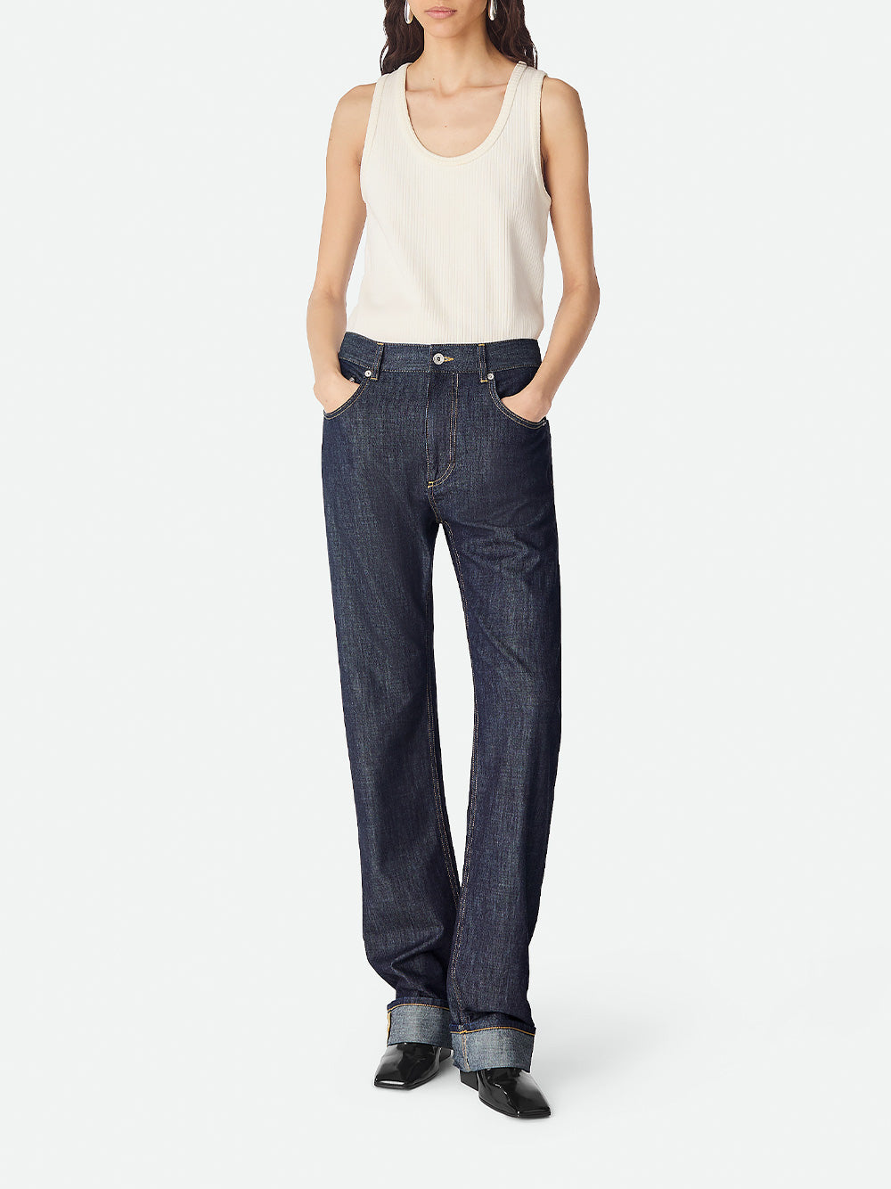 デニム・ジーパン Bottega Veneta VINTAGE INDIGO TURNED UP JEANS BOTTEGA VENETA | VINTAGE INDIGO CARGO DENIM