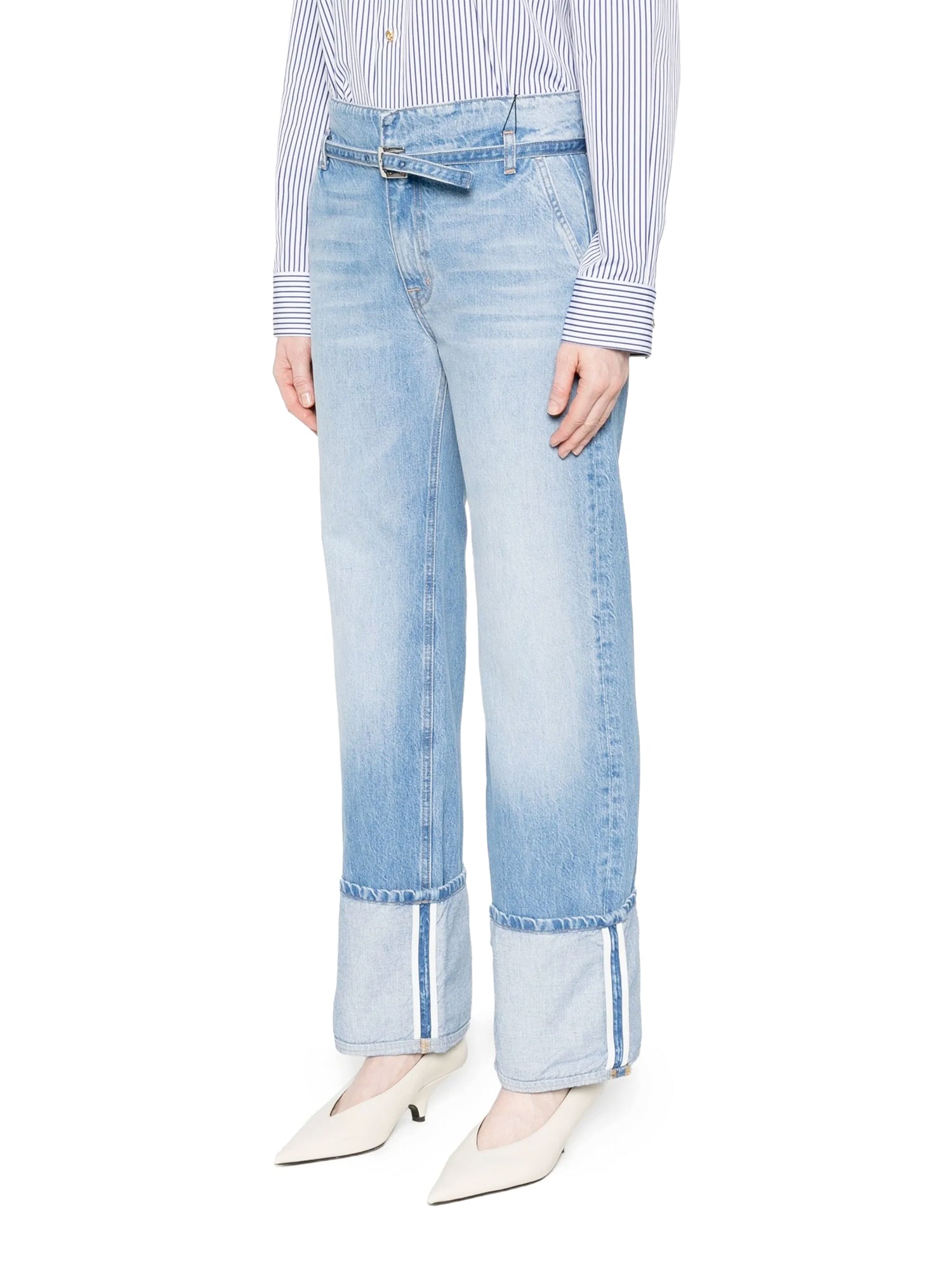 Belted Alexa Cuffed Jeans