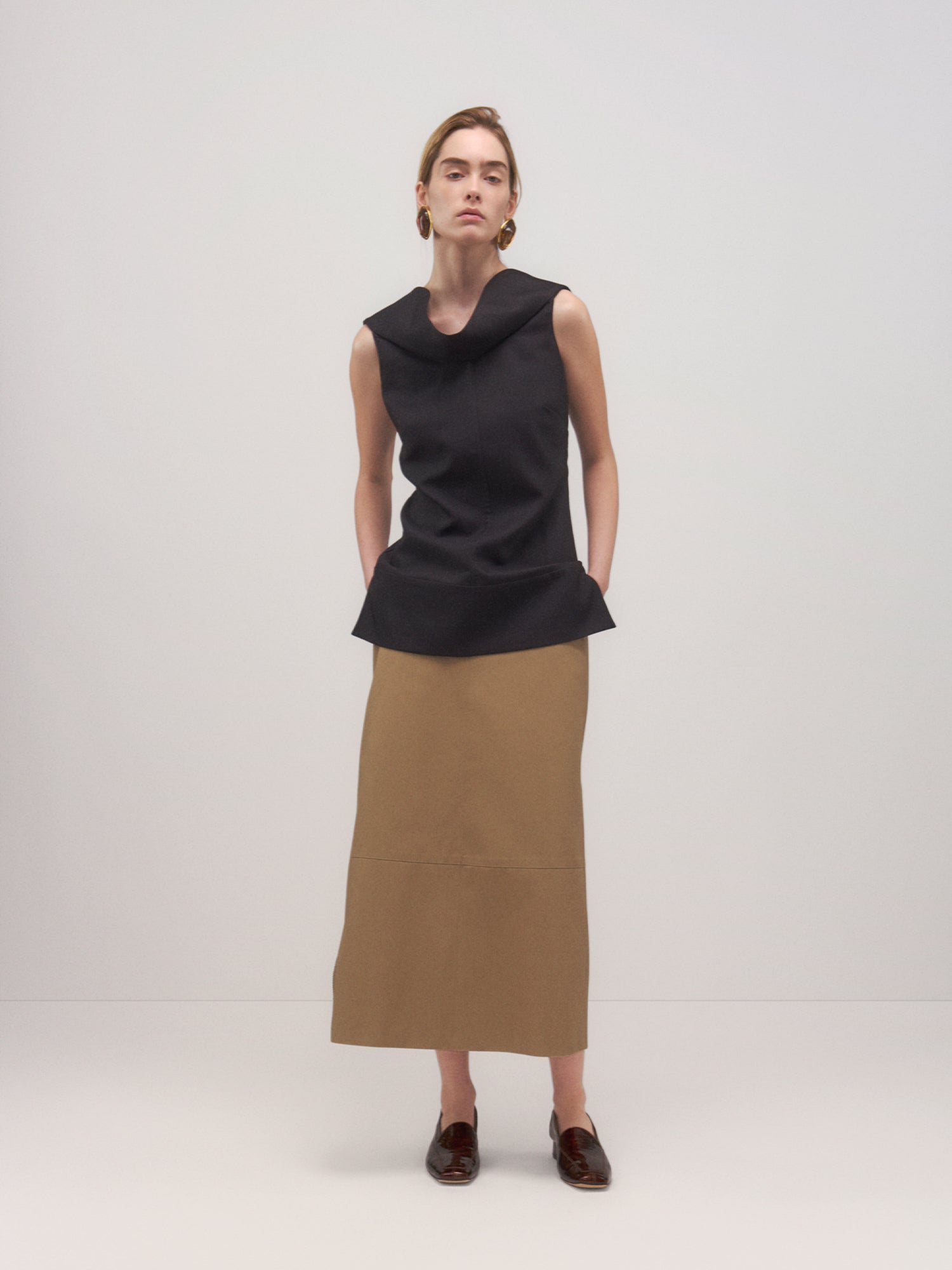 Bowie Sleeveless Draped Top
