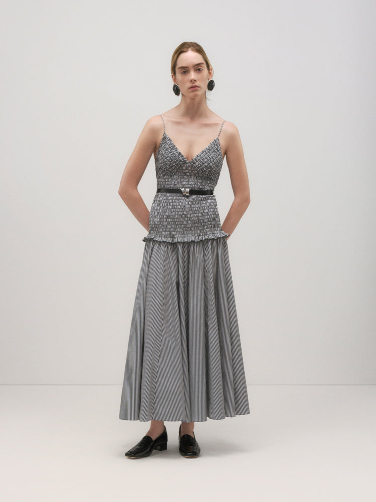 Brandon Maxwell | Josie Smocked Midi Dress – Kirna Zabête