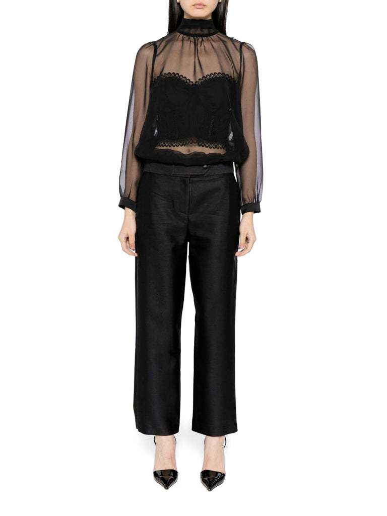 Brandon Maxwell | Phoenix Low-Rise Silk Trousers – Kirna Zabête