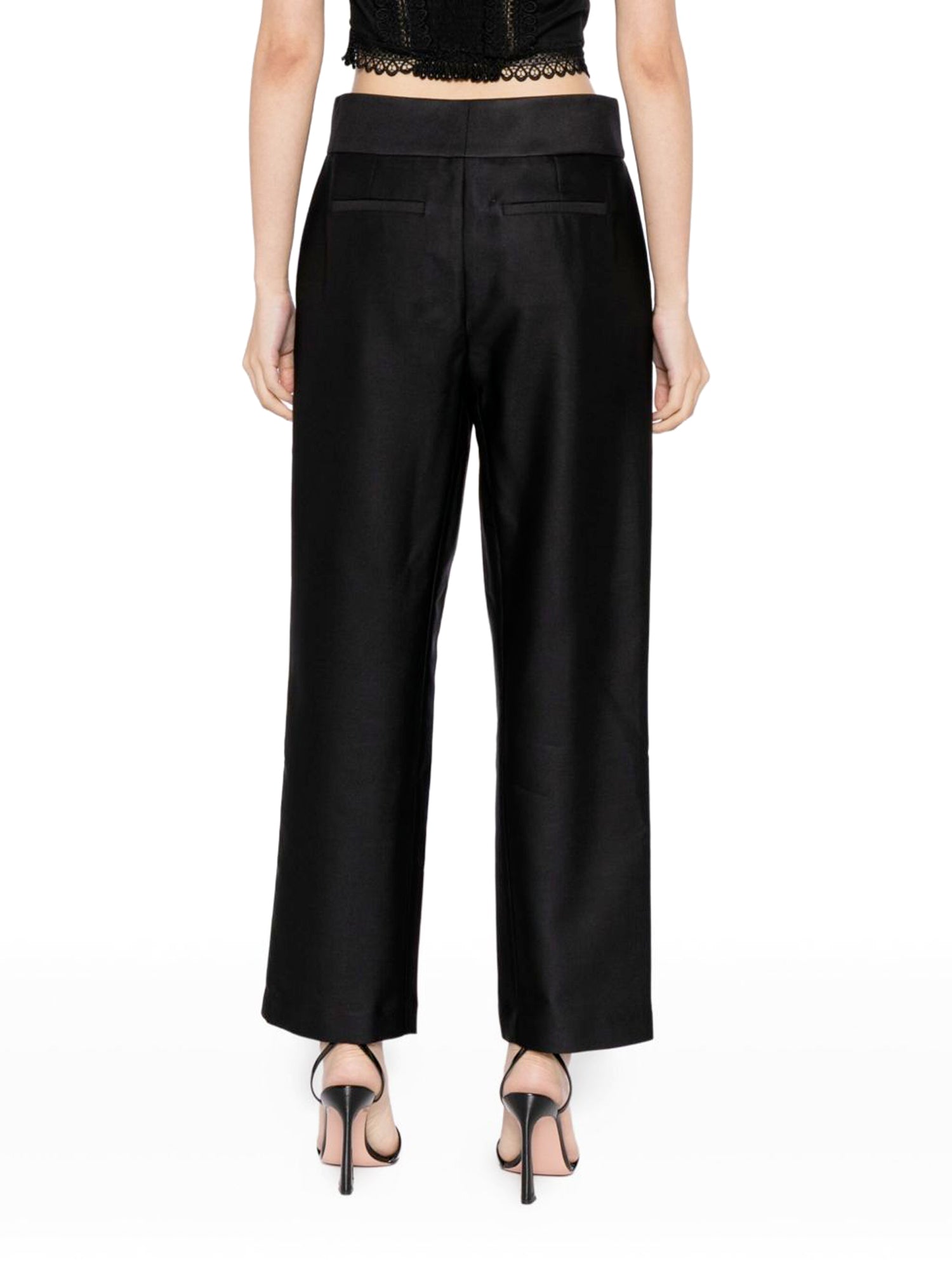 Phoenix Low-Rise Silk Trousers