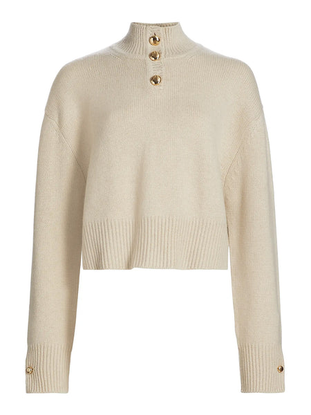 Brandon Maxwell | Rowe Cropped Henley Sweater – Kirna Zabête