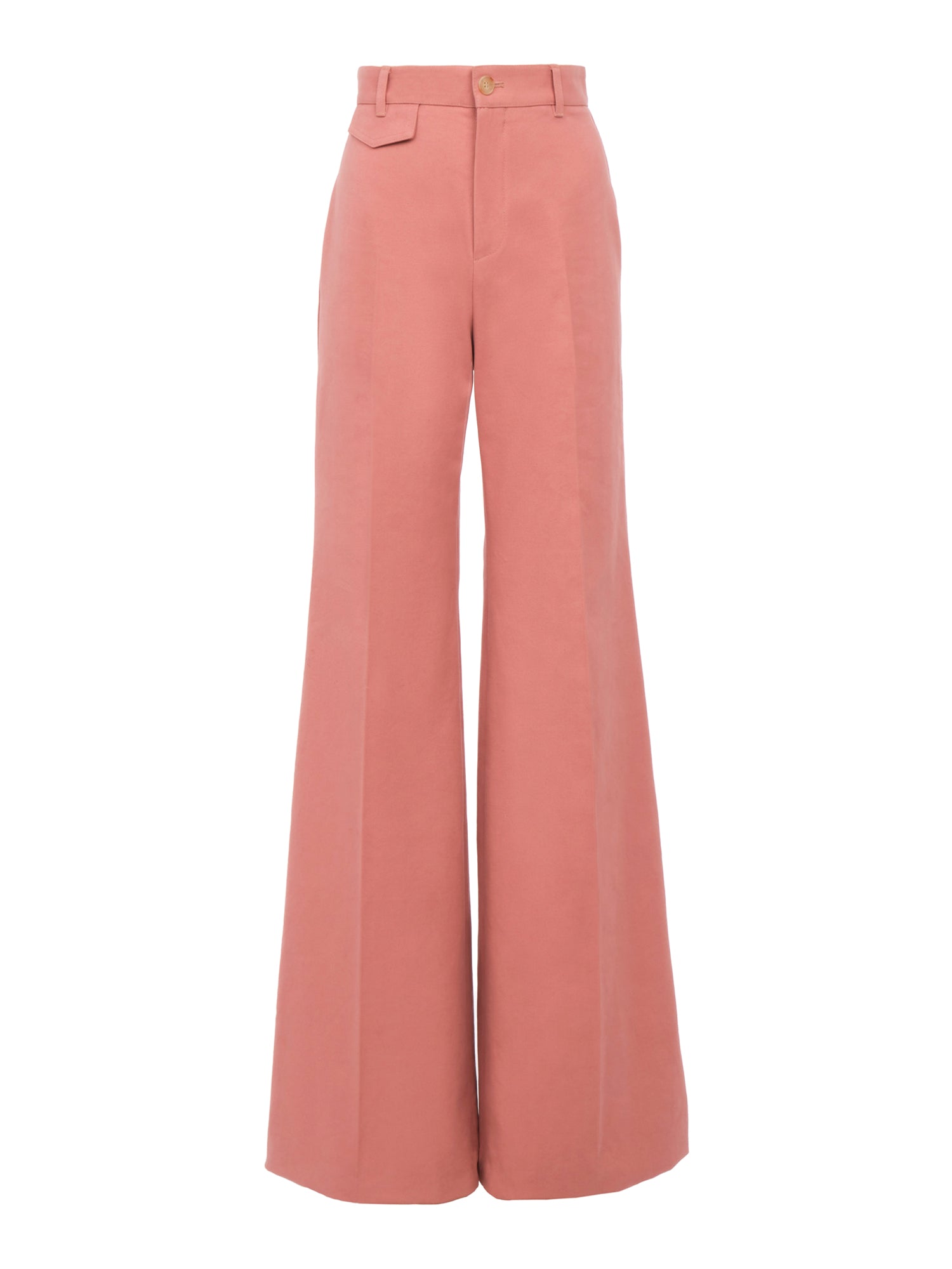 Cotton Canvas High-Rise Flared Pants