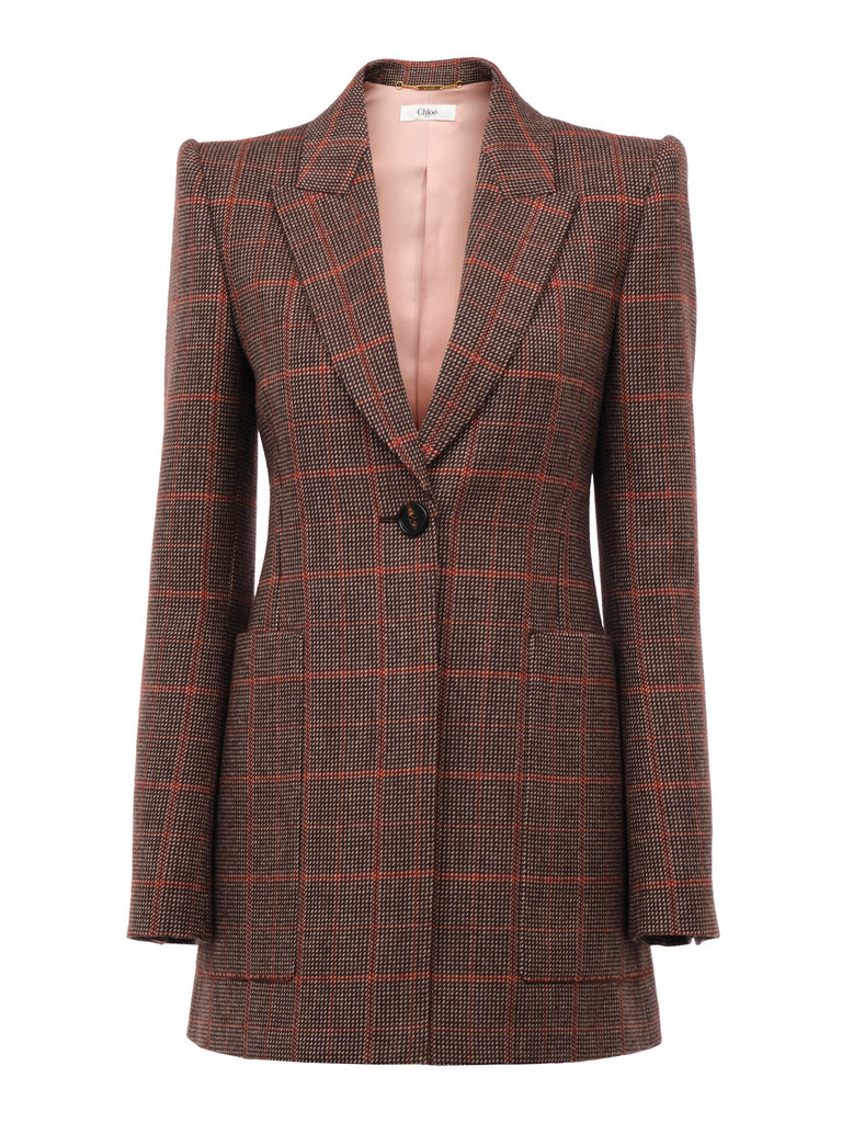 dium. 　Check Tailored Jacket Chloé | Check Wool Tailored Jacket – Kirna Zabête