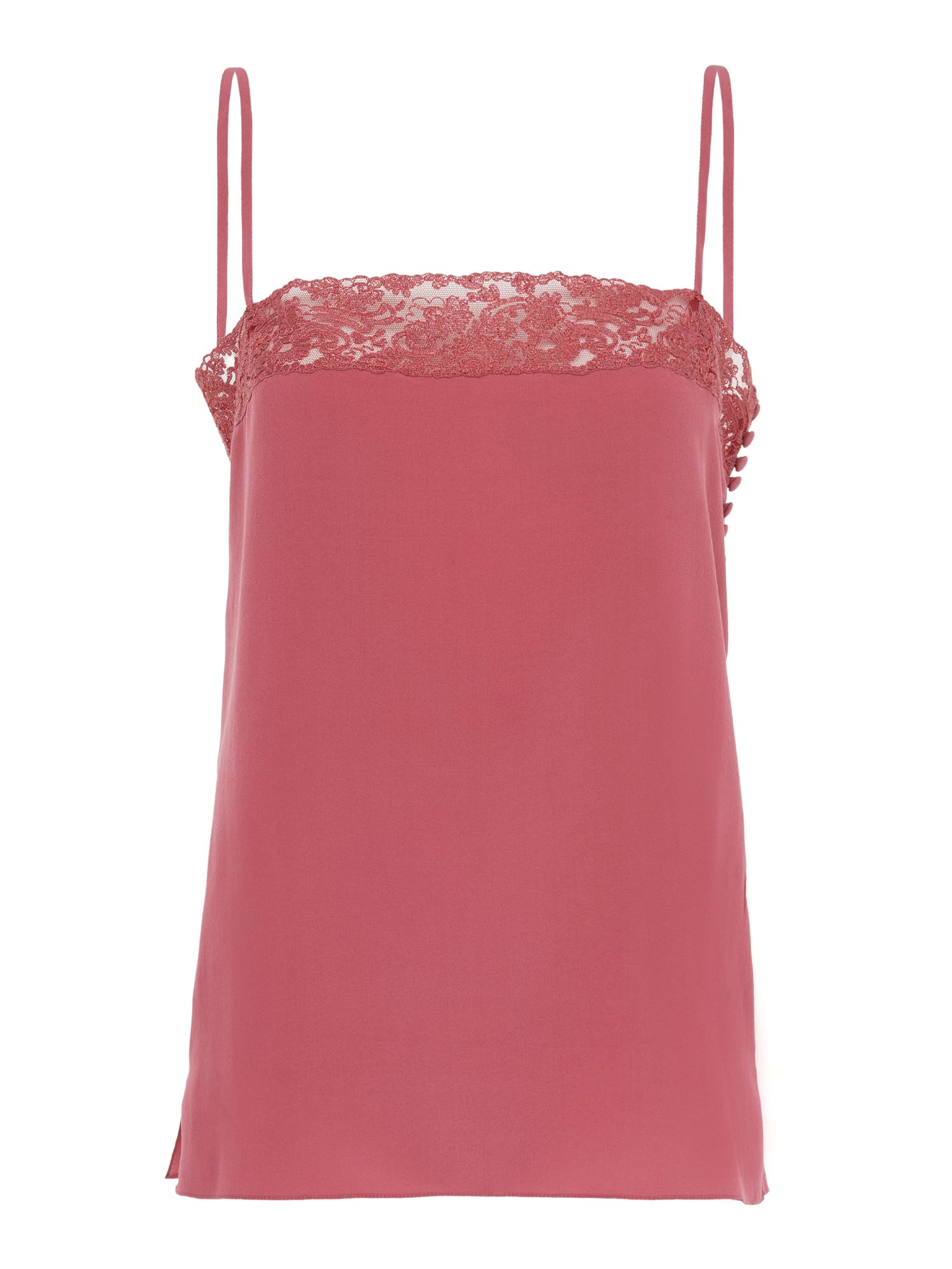 Crêpe de Chine and Lace Camisole