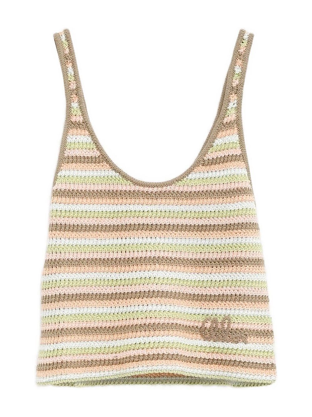 Crochet Cropped Logo Tank