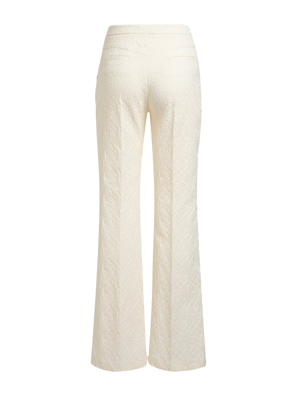 Paisley Jacquard Flared Trousers