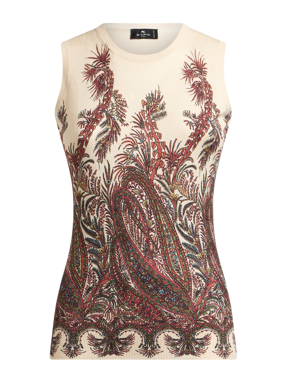 Cashmere-Silk Printed Top