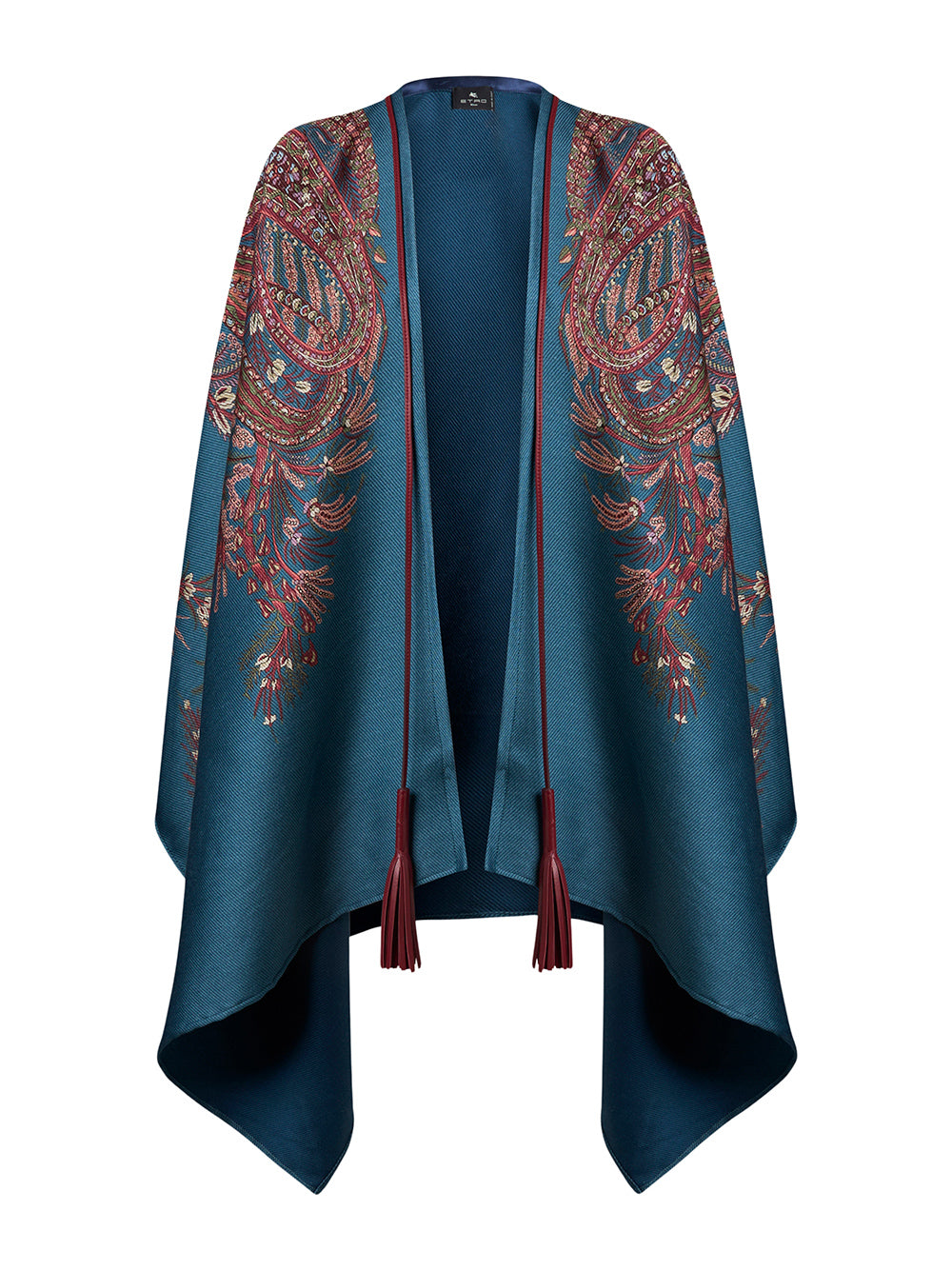Paisley Printed Wool Cape