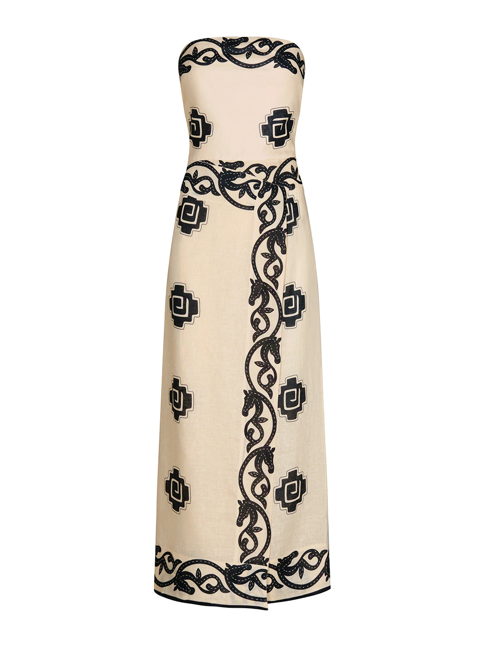 strapless midi dress casual Johanna Ortiz