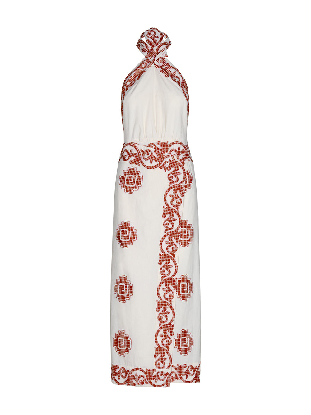 johanna ortiz halter dress Johanna Ortiz Printed halterneck maxi Dress