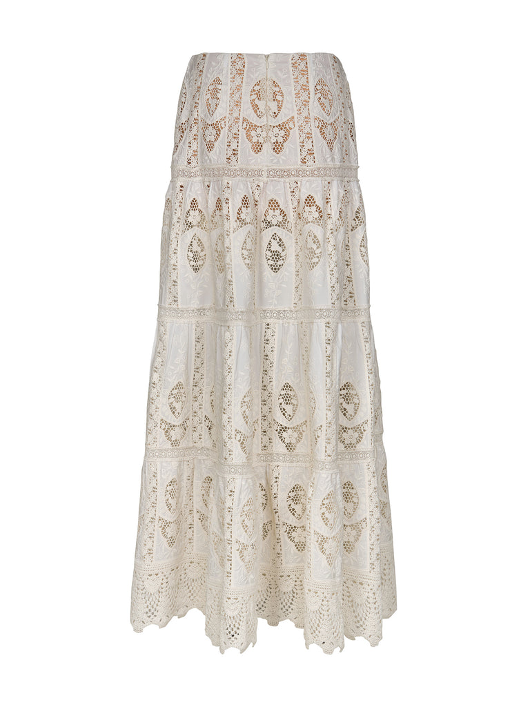Johanna Ortiz | Highlighted Fields Embroidered Maxi Skirt