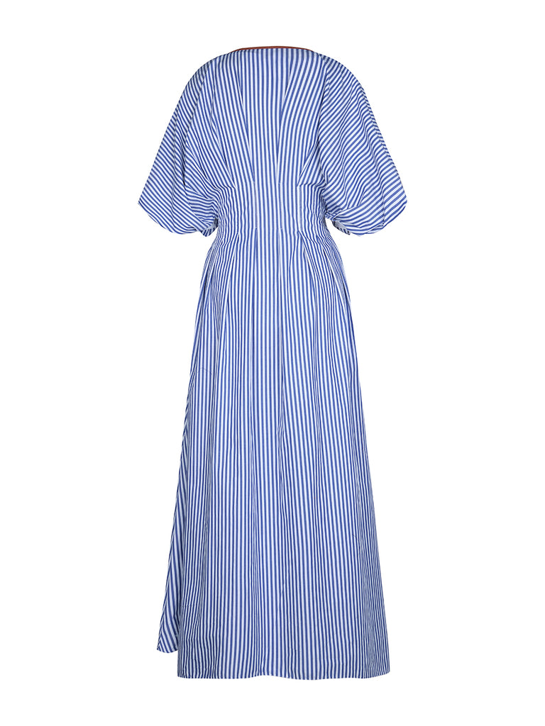 johanna ortiz blue and white dress color:Burgundy ideal for resort wear Black Sleeveless V-Neck Maxi color_Neutrals