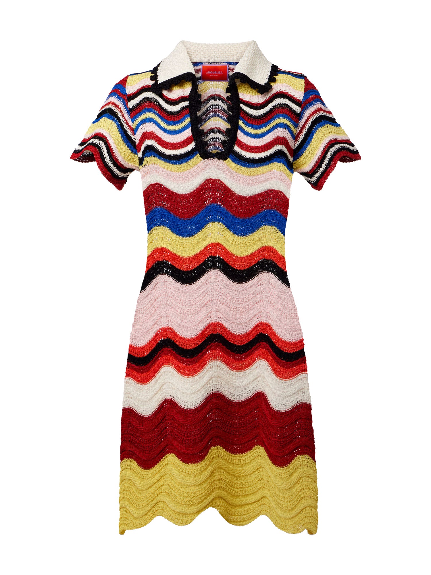 Crochet Chevron Mini Dress