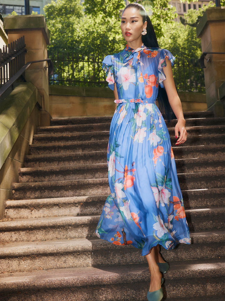 Grace Flutter Sleeve Midi Dress Grace Flutter Sleeve Midi Dress