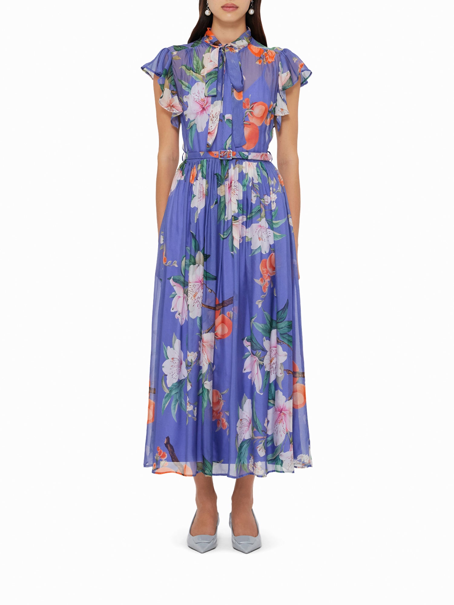 Grace Flutter Sleeve Midi Dress