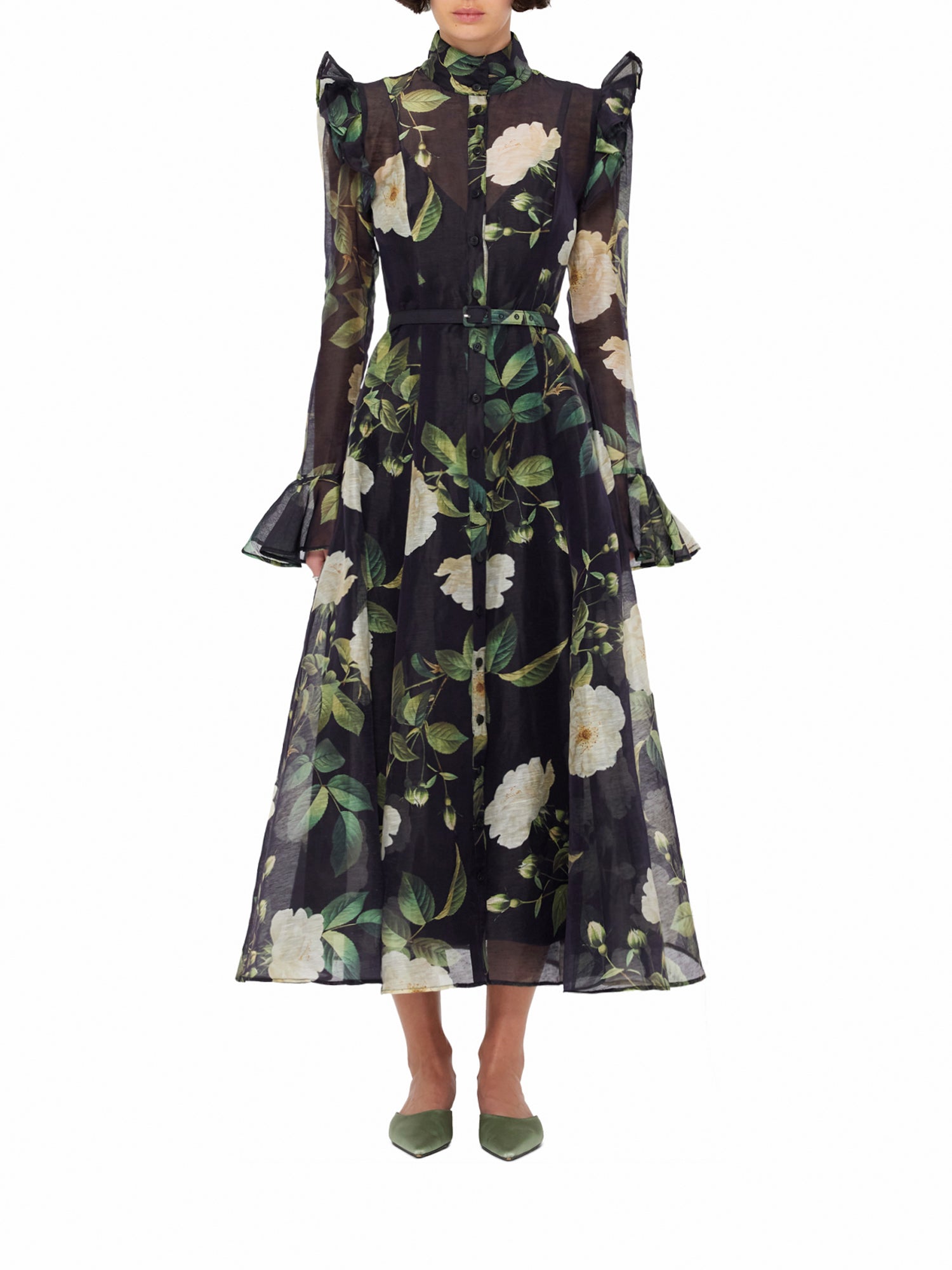Katrina Butterfly Sleeve Midi Dress