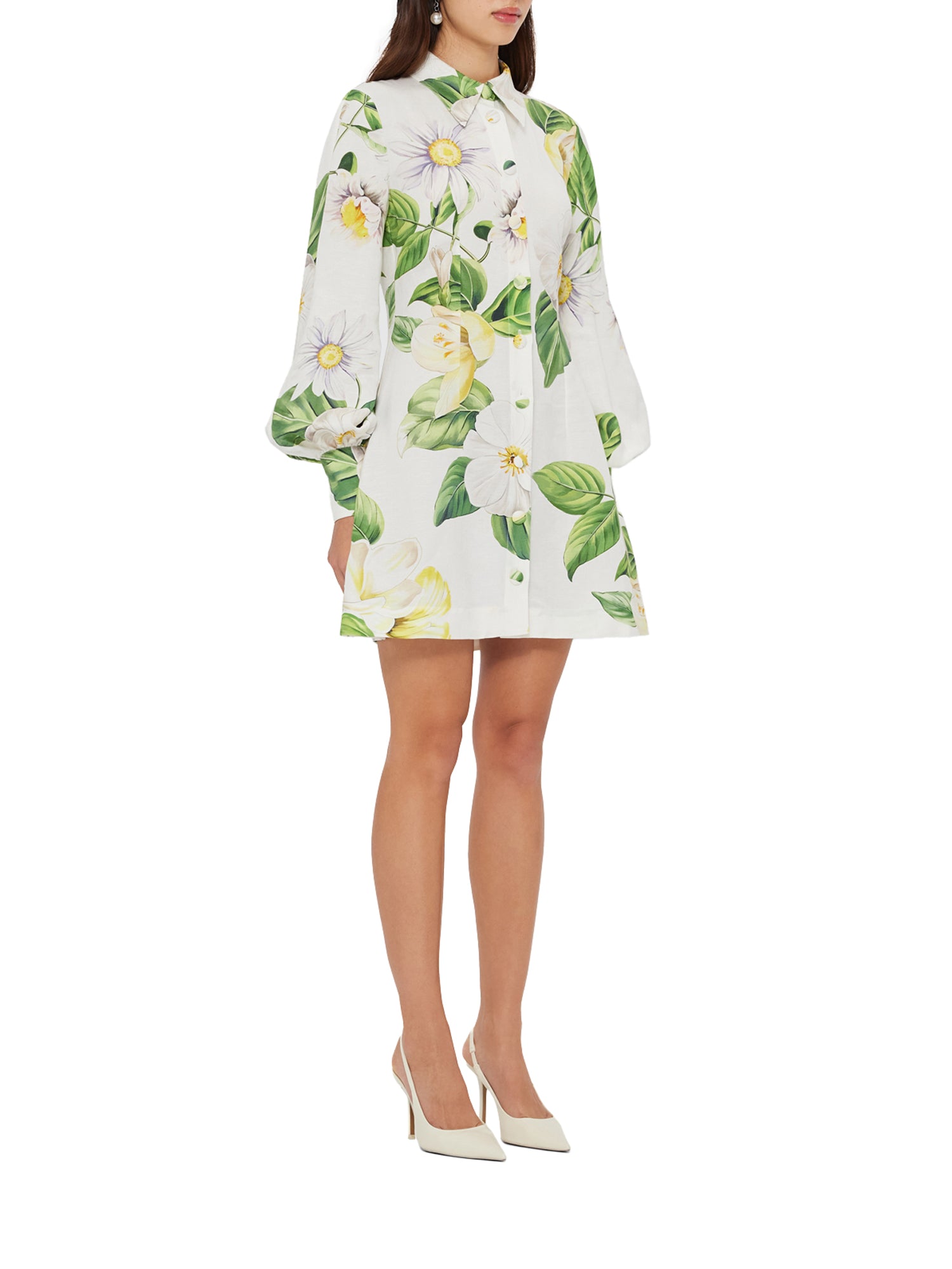 Luminous Linen Mini Dress