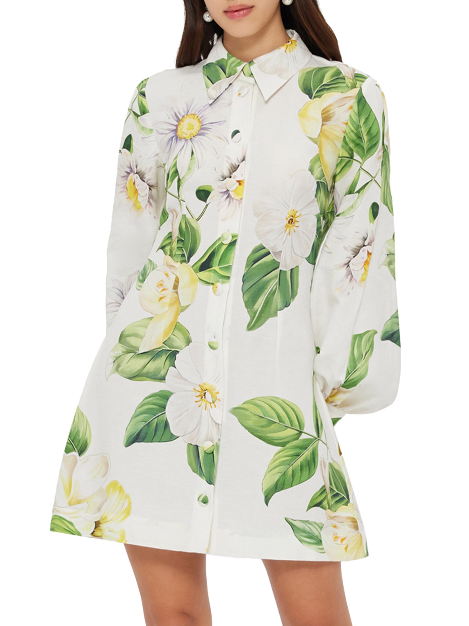 Luminous Linen Mini Dress