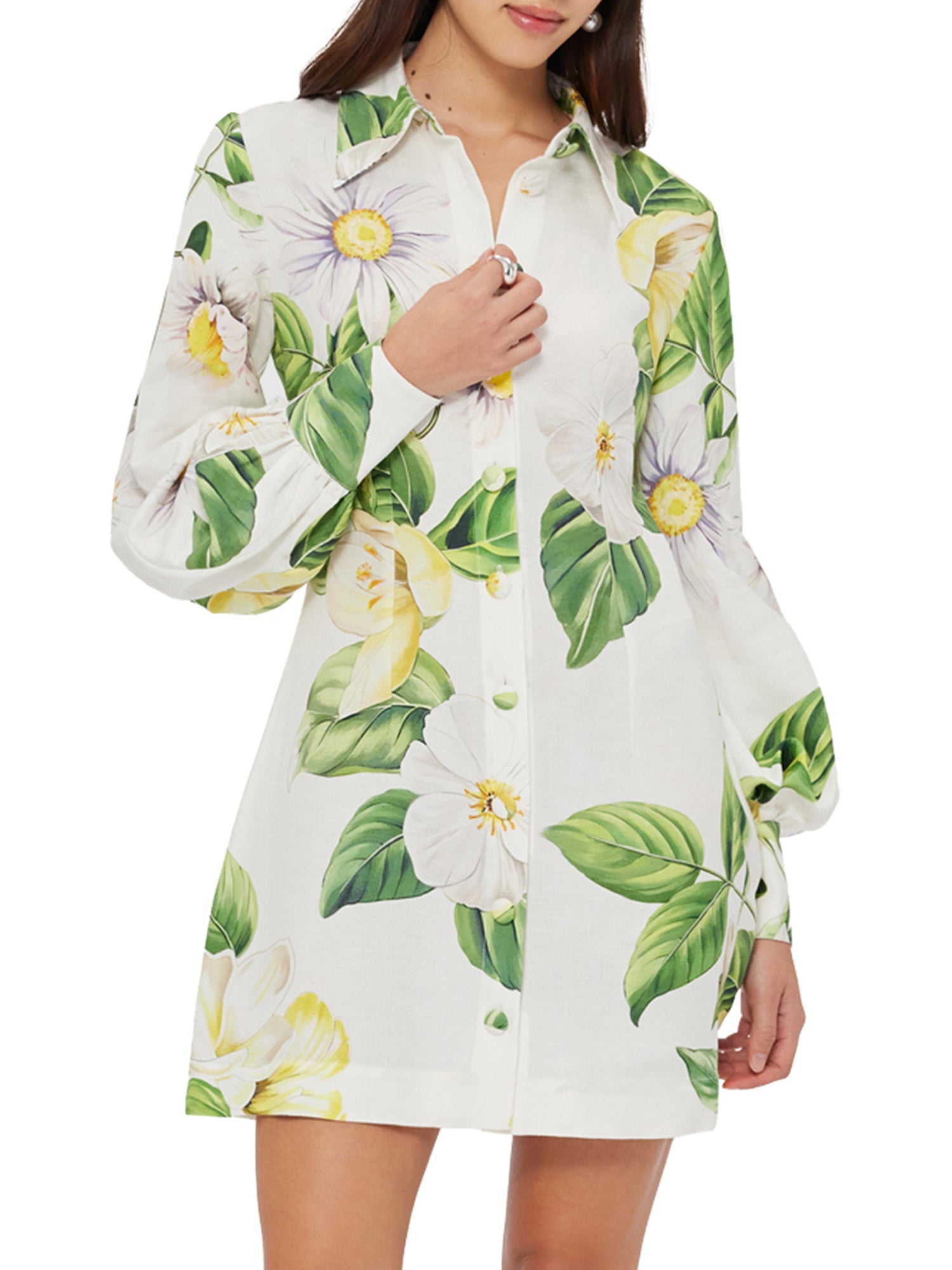 Luminous Linen Mini Dress