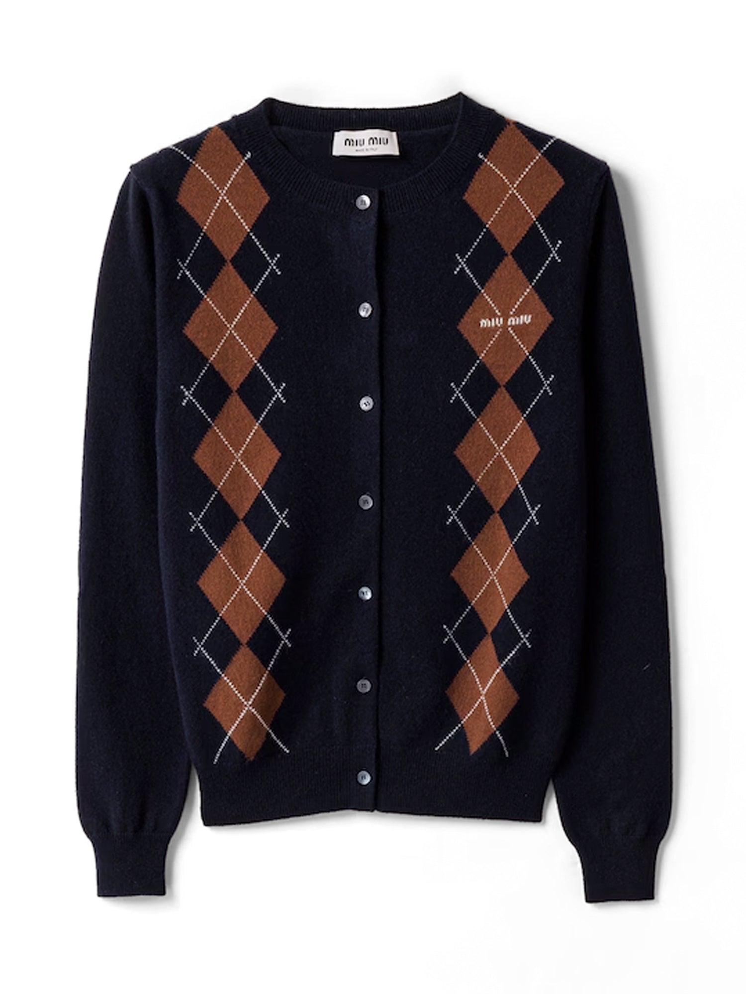 Argyle Cashmere Cardigan