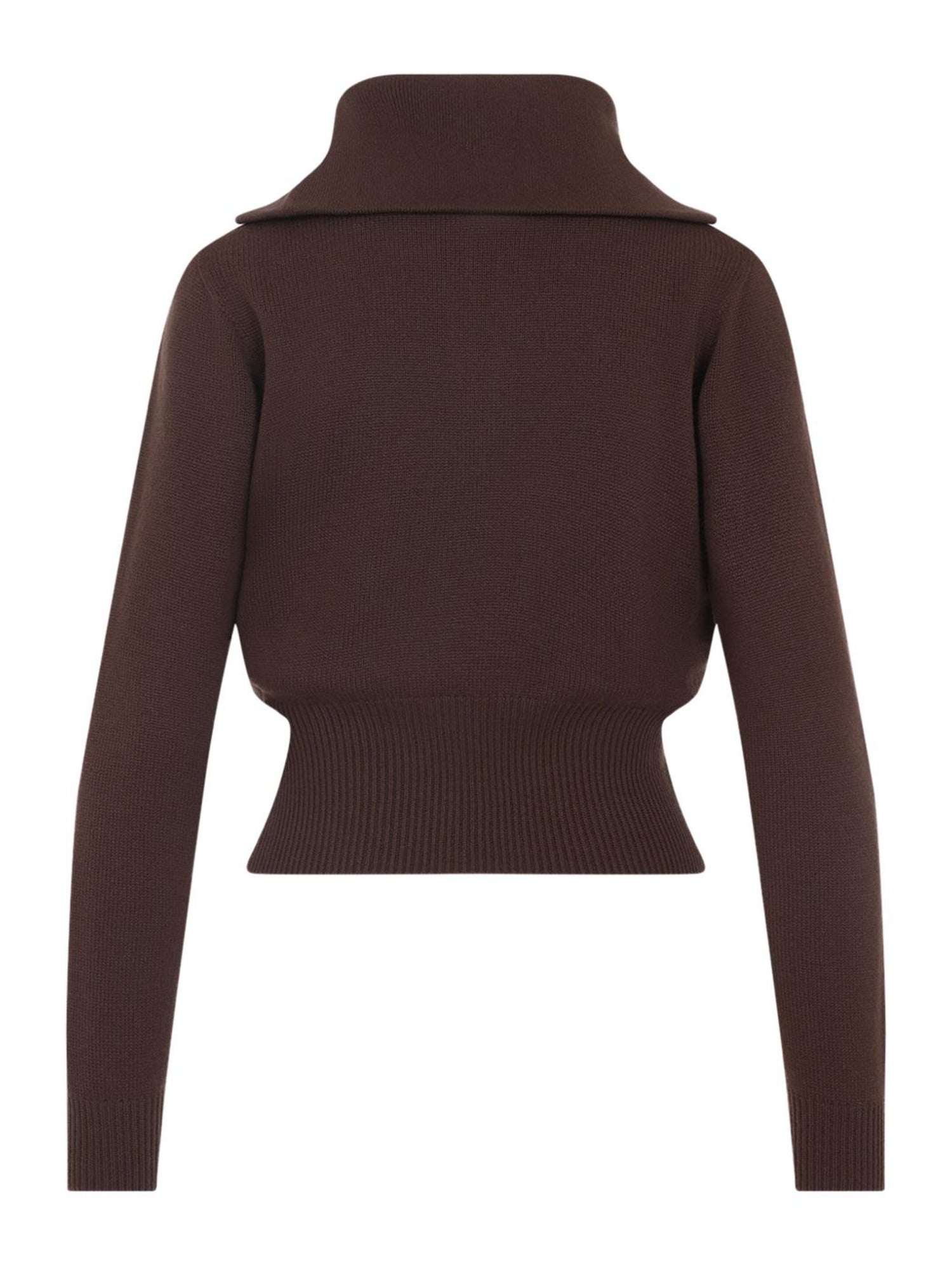 High-Neck Quarter Zip Sweater